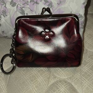 Patricia Nash Multicolor Floral Leather Coin Purse